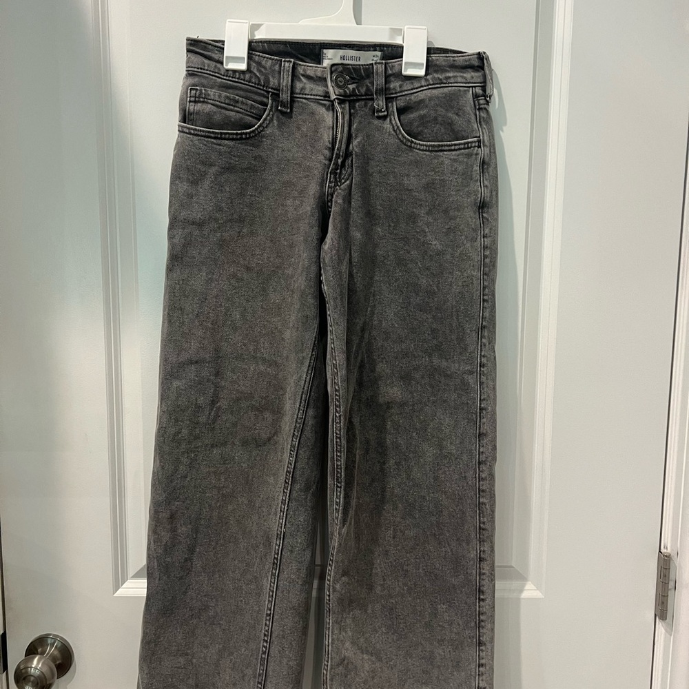 Hollister Women's Black Straight Leg Jeans